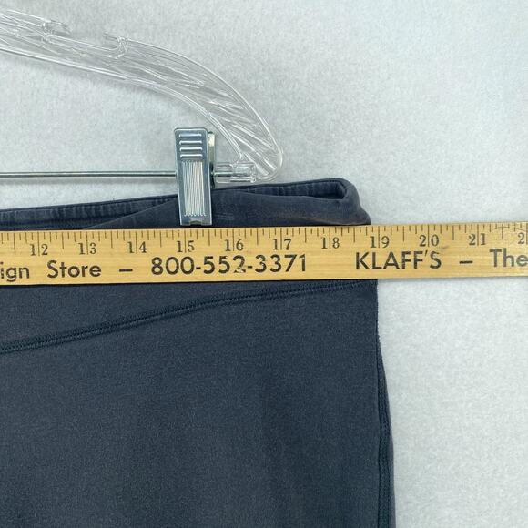 EILEEN FISHER Pants L Organic Cotton Stretch Jersey Cropped Straight Gray USA - Picture 9 of 13